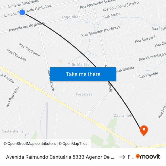 Avenida Raimundo Cantuária 5333 Agenor De Carvalho Porto Velho - Ro 78910-790 Brasil to Faro map