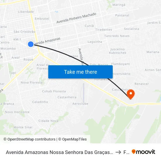 Avenida Amazonas Nossa Senhora Das Graças Porto Velho - Ro 78915-100 Brasil to Faro map