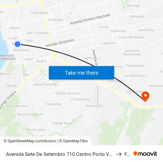 Avenida Sete De Setembro 710 Centro Porto Velho - Ro 78916-000 Brasil to Faro map
