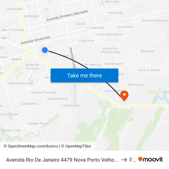 Avenida Rio De Janeiro 4479 Nova Porto Velho Porto Velho - Ro 76820-195 Brasil to Faro map