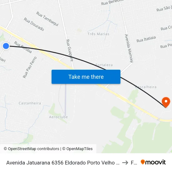 Avenida Jatuarana 6356 Eldorado Porto Velho - Ro 78912-301 Brasil to Faro map