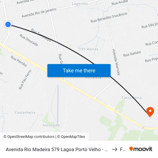Avenida Rio Madeira 579 Lagoa Porto Velho - Ro 78906-520 Brasil to Faro map