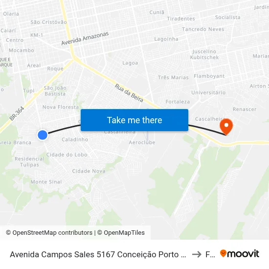 Avenida Campos Sales 5167 Conceição Porto Velho - Ro 78913-450 Brasil to Faro map