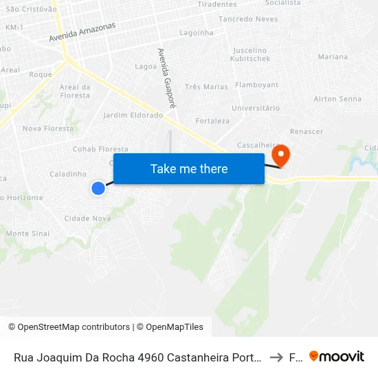 Rua Joaquim Da Rocha 4960 Castanheira Porto Velho - Ro 76811-348 Brasil to Faro map
