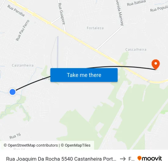 Rua Joaquim Da Rocha 5540 Castanheira Porto Velho - Ro 78913-060 Brasil to Faro map