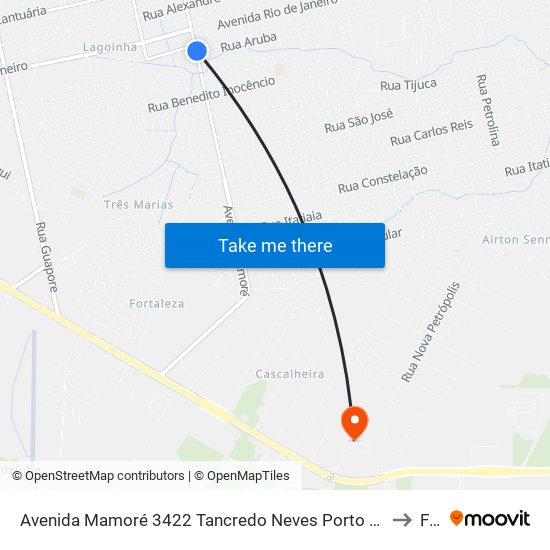Avenida Mamoré 3422 Tancredo Neves Porto Velho - Ro 78910-541 Brasil to Faro map