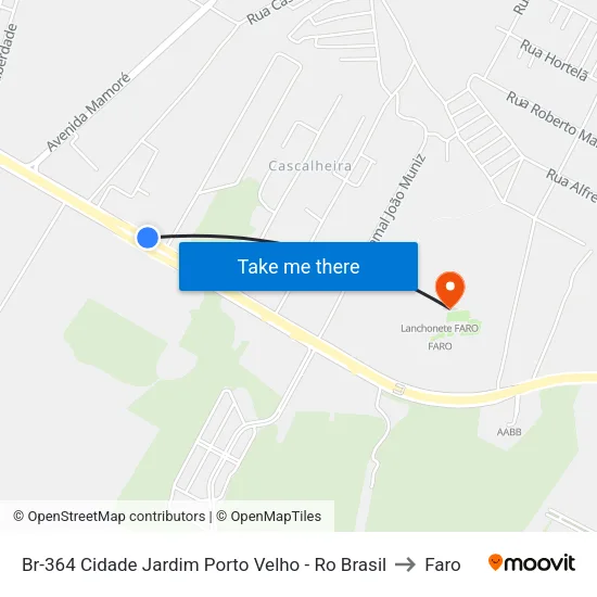 Br-364 Cidade Jardim Porto Velho - Ro Brasil to Faro map