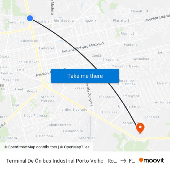 Terminal De Ônibus Industrial Porto Velho - Ro 78903-725 Brasil to Faro map