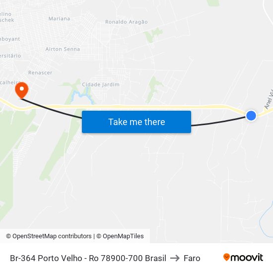 Br-364 Porto Velho - Ro 78900-700 Brasil to Faro map
