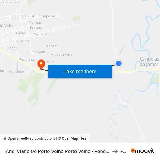 Anel Viário De Porto Velho Porto Velho - Rondônia Brasil to Faro map