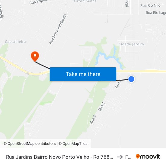 Rua Jardins Bairro Novo Porto Velho - Ro 76817-001 Brasil to Faro map