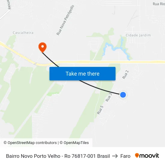 Bairro Novo Porto Velho - Ro 76817-001 Brasil to Faro map