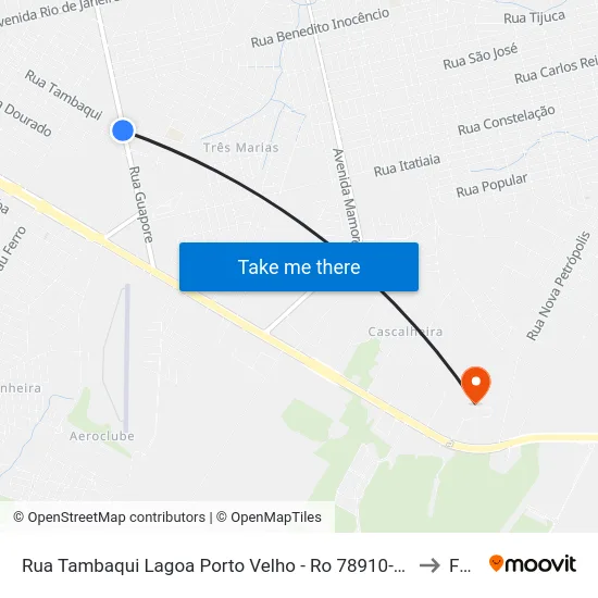 Rua Tambaqui Lagoa Porto Velho - Ro 78910-330 Brasil to Faro map