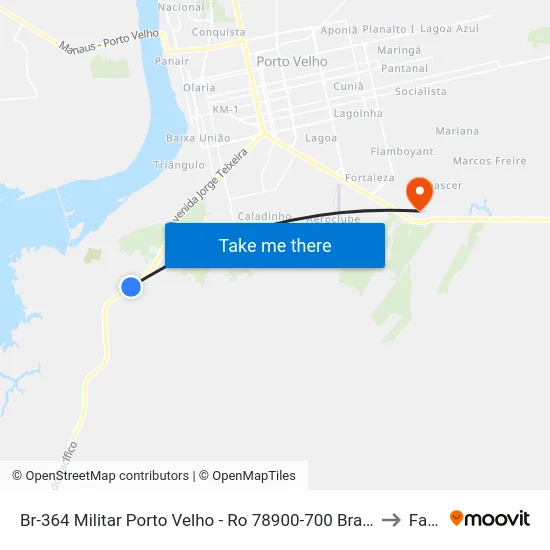 Br-364 Militar Porto Velho - Ro 78900-700 Brasil to Faro map