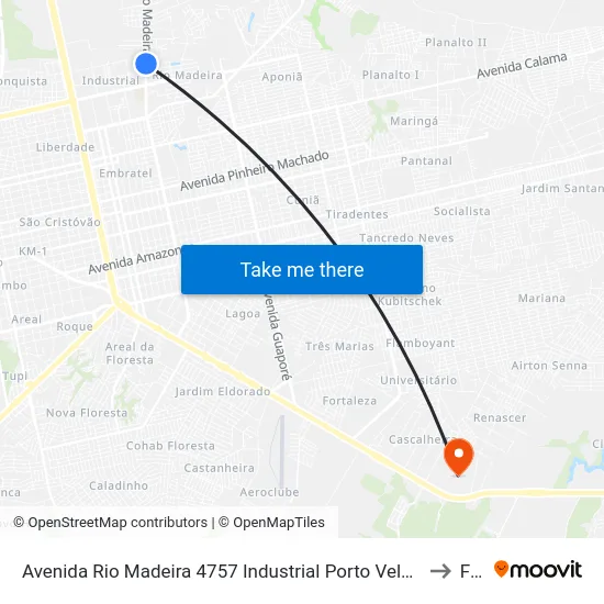 Avenida Rio Madeira 4757 Industrial Porto Velho - Ro 78905-050 Brasil to Faro map