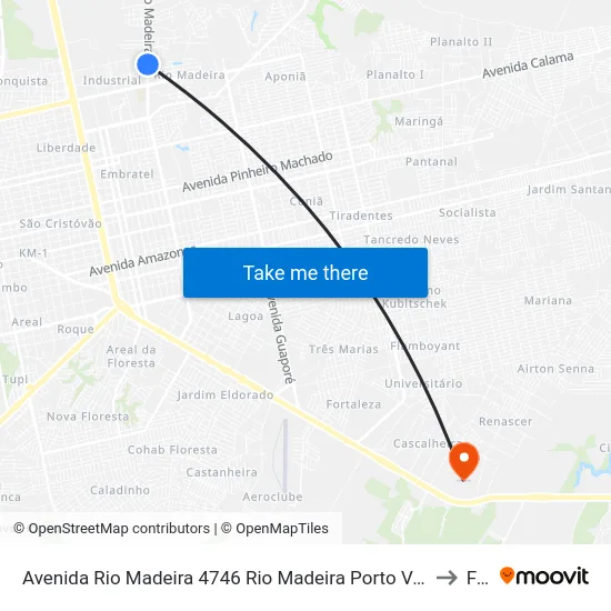 Avenida Rio Madeira 4746 Rio Madeira Porto Velho - Ro 76821-476 Brasil to Faro map