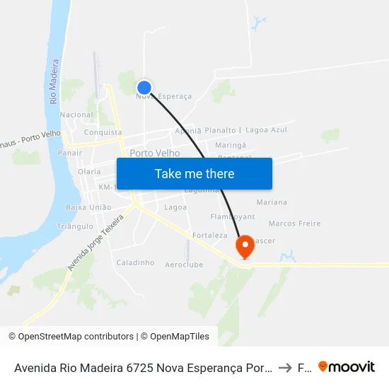 Avenida Rio Madeira 6725 Nova Esperança Porto Velho - Ro 78905-450 Brasil to Faro map