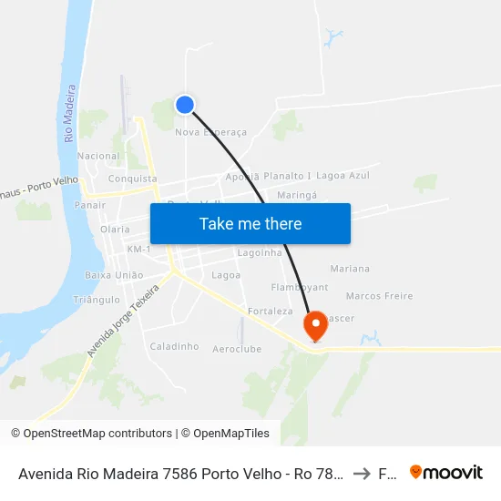 Avenida Rio Madeira 7586 Porto Velho - Ro 78905-450 Brasil to Faro map