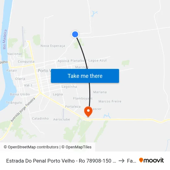Estrada Do Penal Porto Velho - Ro 78908-150 Brasil to Faro map