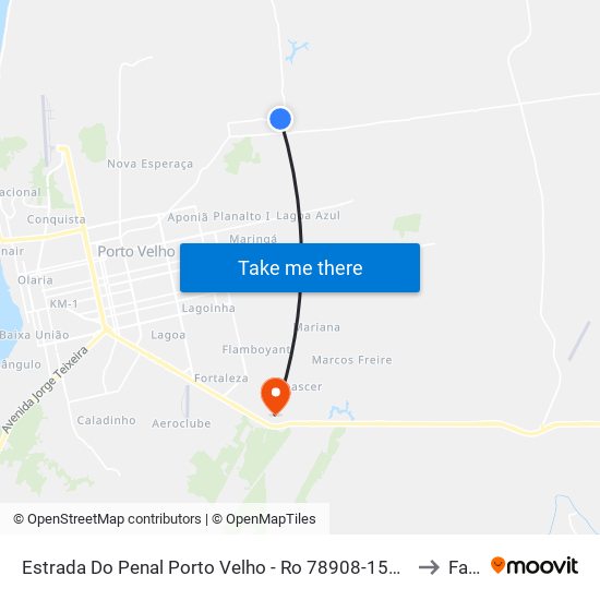 Estrada Do Penal Porto Velho - Ro 78908-150 Brasil to Faro map