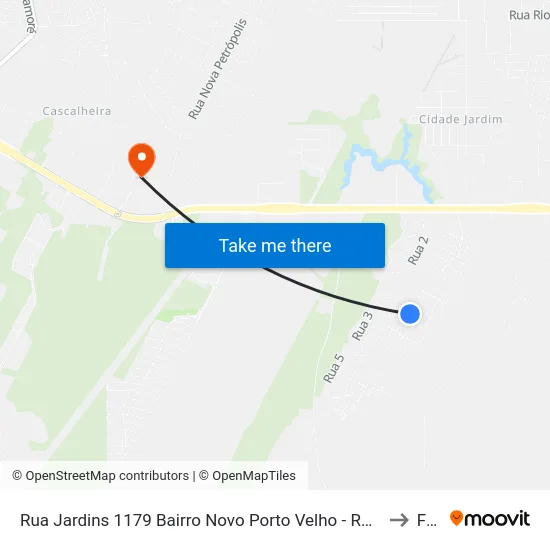 Rua Jardins 1179 Bairro Novo Porto Velho - Ro 76817-001 Brasil to Faro map
