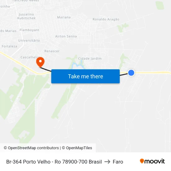 Br-364 Porto Velho - Ro 78900-700 Brasil to Faro map