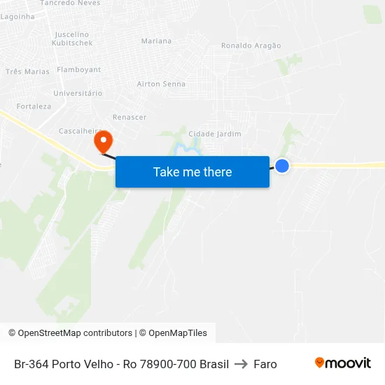 Br-364 Porto Velho - Ro 78900-700 Brasil to Faro map