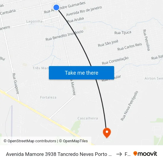 Avenida Mamore 3938 Tancredo Neves Porto Velho - Rondônia 76829 Brasil to Faro map