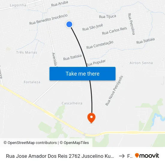 Rua Jose Amador Dos Reis 2762 Juscelino Kubitschek Porto Velho - Rondônia 76812 Brasil to Faro map
