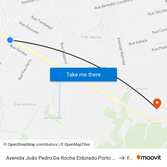 Avenida João Pedro Da Rocha Eldorado Porto Velho - Rondônia Brasil to Faro map
