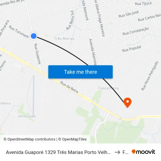 Avenida Guaporé 1329 Três Marias Porto Velho - Ro 78910-331 Brasil to Faro map