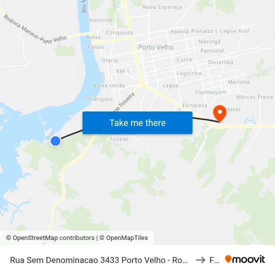 Rua Sem Denominacao 3433 Porto Velho - Rondônia 76800-000 Brasil to Faro map