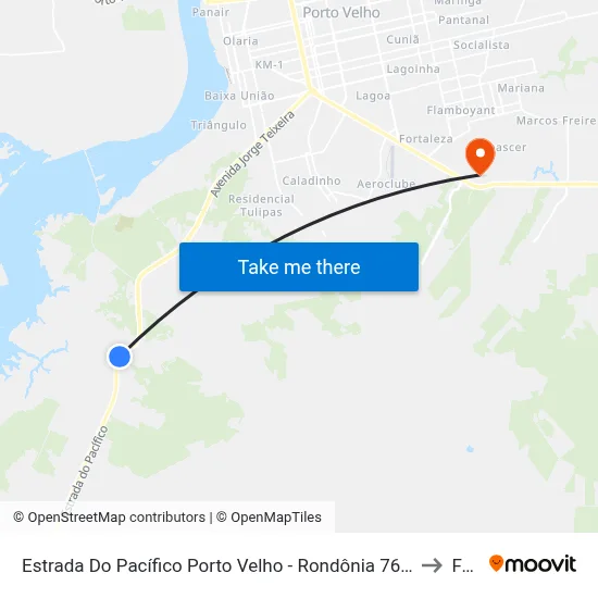 Estrada Do Pacífico Porto Velho - Rondônia 76840-000 Brasil to Faro map