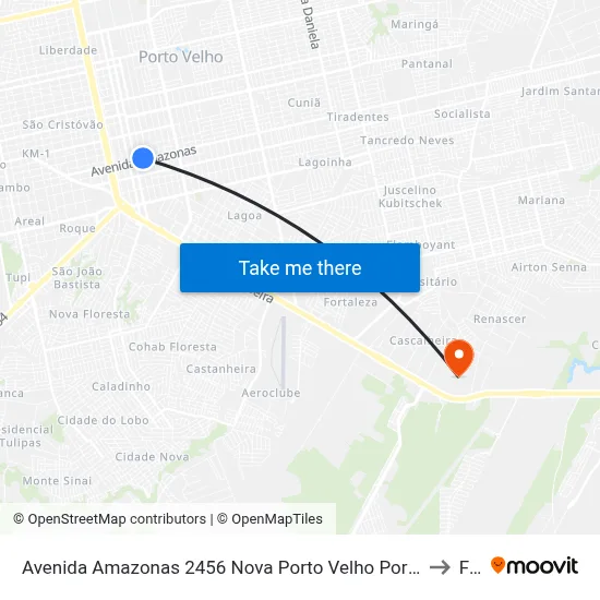 Avenida Amazonas 2456 Nova Porto Velho Porto Velho - Ro 78906-000 Brasil to Faro map