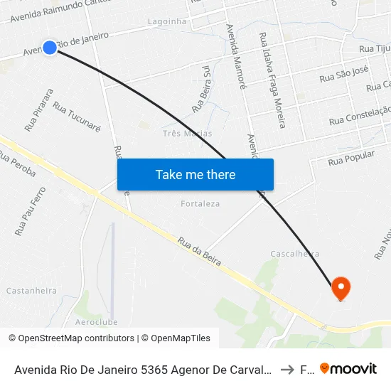 Avenida Rio De Janeiro 5365 Agenor De Carvalho Porto Velho - Ro 78910-793 Brasil to Faro map