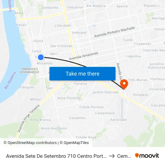 Avenida Sete De Setembro 710 Centro Porto Velho - Ro 78916-000 Brasil to Cementron map