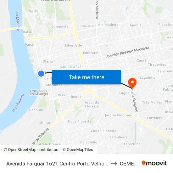Avenida Farquar 1621 Centro Porto Velho - Ro 76801-019 Brasil to CEMETRON map