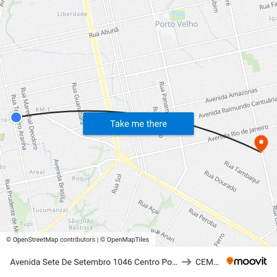 Avenida Sete De Setembro 1046 Centro Porto Velho - Ro 76801-096 Brasil to CEMETRON map
