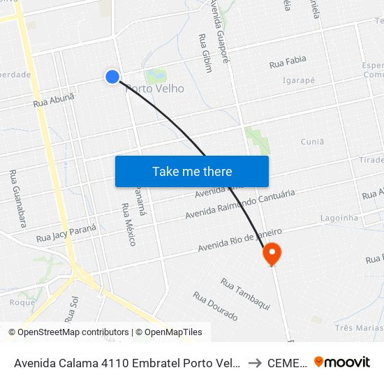 Avenida Calama 4110 Embratel Porto Velho - Ro 78905-230 Brasil to CEMETRON map