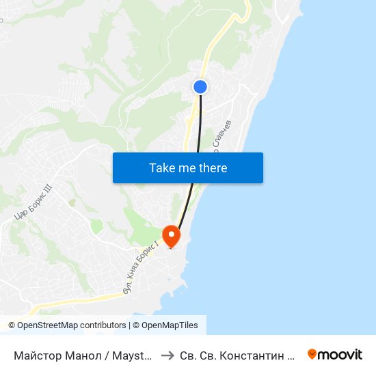 Майстор Манол / Maystor Manol to Св. Св. Константин И Елена map