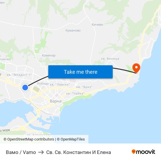 Вамо / Vamo to Св. Св. Константин И Елена map