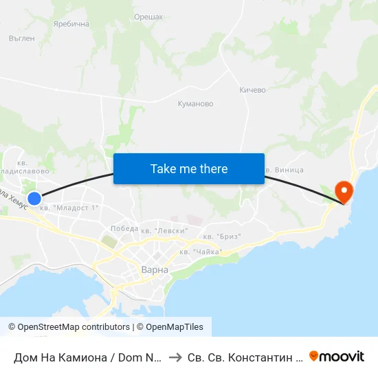 Дом На Камиона / Dom Na Kamiona to Св. Св. Константин И Елена map