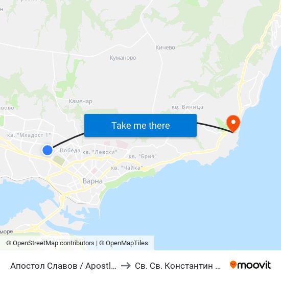 Апостол Славов / Apostle Slavov to Св. Св. Константин И Елена map