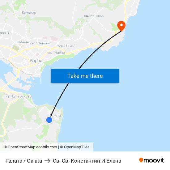 Галата / Galata to Св. Св. Константин И Елена map
