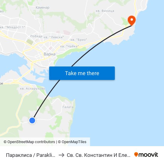 Параклиса / Paraklisa to Св. Св. Константин И Елена map