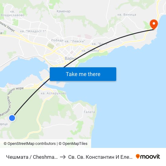 Чешмата / Cheshmata to Св. Св. Константин И Елена map