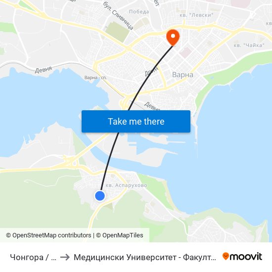 Чонгора / Chongora to Медицински Университет - Факултет По Дентална Медицина map