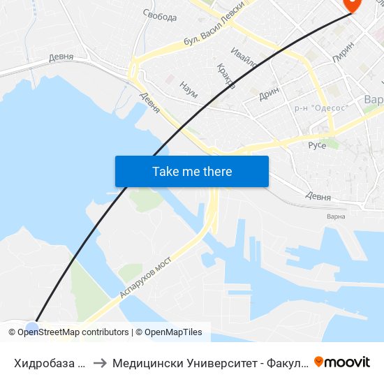 Хидробаза / Hydrobaza to Медицински Университет - Факултет По Дентална Медицина map