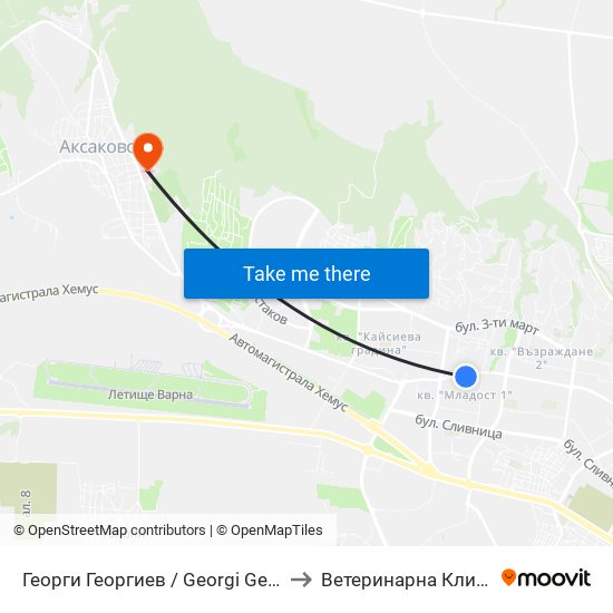 Георги Георгиев / Georgi Georgiev to Ветеринарна Клиника map