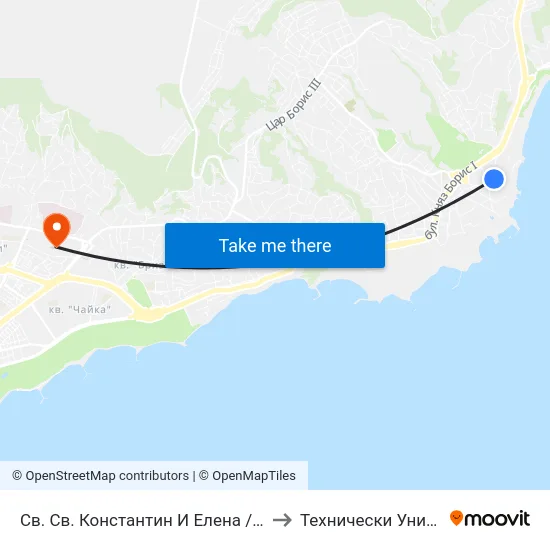 Св. Св. Константин И Елена / St. St. Konstantin And Helena to Технически Университет – Варна map